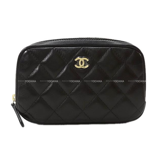 CHANEL シャネル マトラッセ カメラ コスメ ポーチ 黒(ブラック)