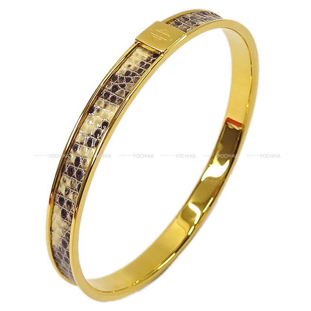 HERMES エルメス ブレスレット "Kawaii 07" #S オンブレ リザード ゴールド金具 新品未使用