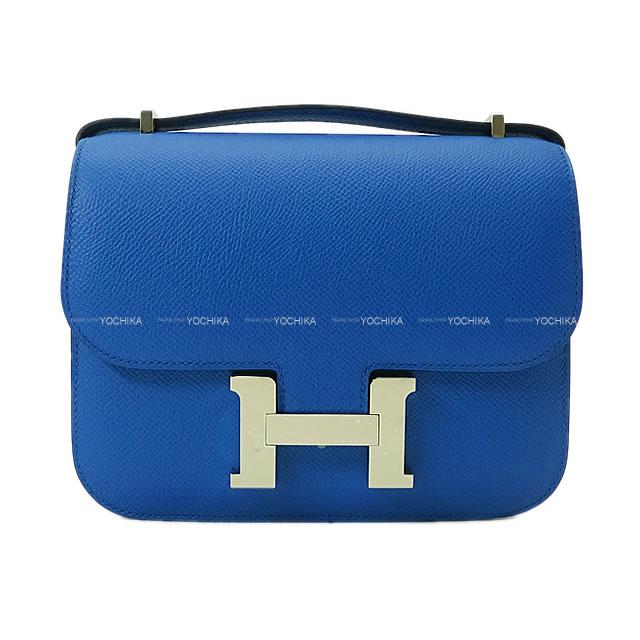 HERMES エルメス ショルダーバッグ コンスタンス 3 ミニ 18 ブルーゼリージュ エプソン シルバー金具 新品未使用