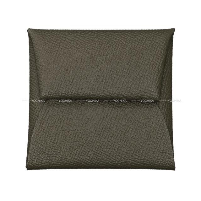 HERMES エルメス バスティア コインケース ヴェールグリス エプソン シルバー金具 新品