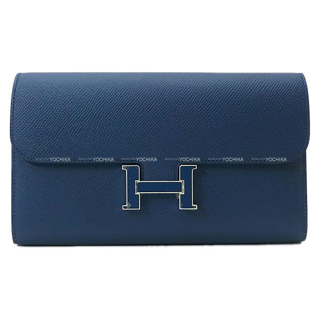 HERMES エルメス 長財布 コンスタンス ロング ディープブルー エプソン シルバー金具 新品