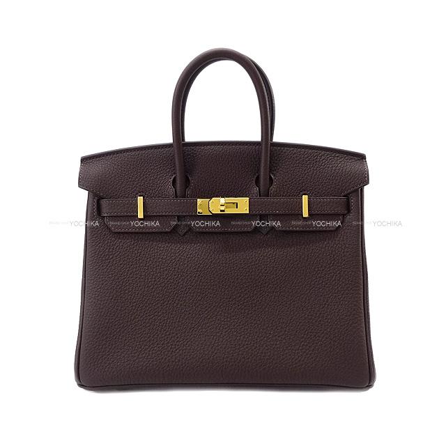 HERMES エルメス ハンドバッグ バーキン25 エベンヌ トゴ ゴールド金具 新品