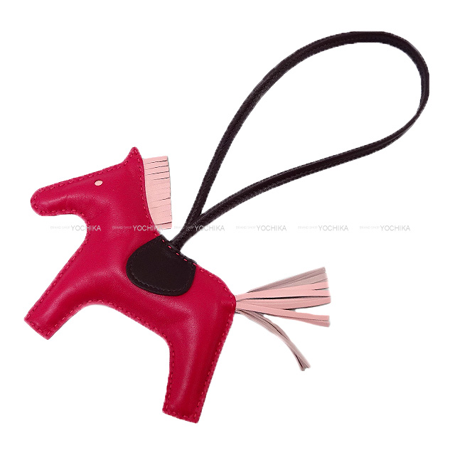 HERMES エルメス バッグチャーム ロデオ RODEO MM フランボワーズ/ローズサクラ/ルージュセリエ アニューミロ(ラム) 新品