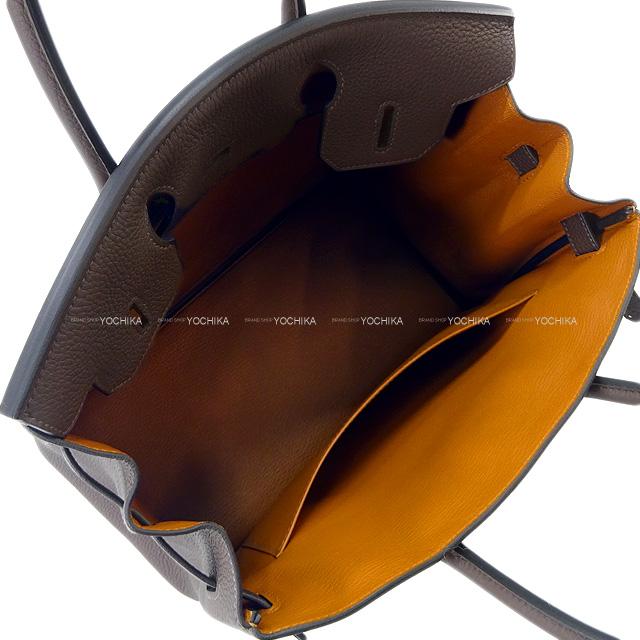 エルメス ハンドバッグ バーキン30 ヴェルソ エベンヌXゴールド トゴ シルバー金具 新品