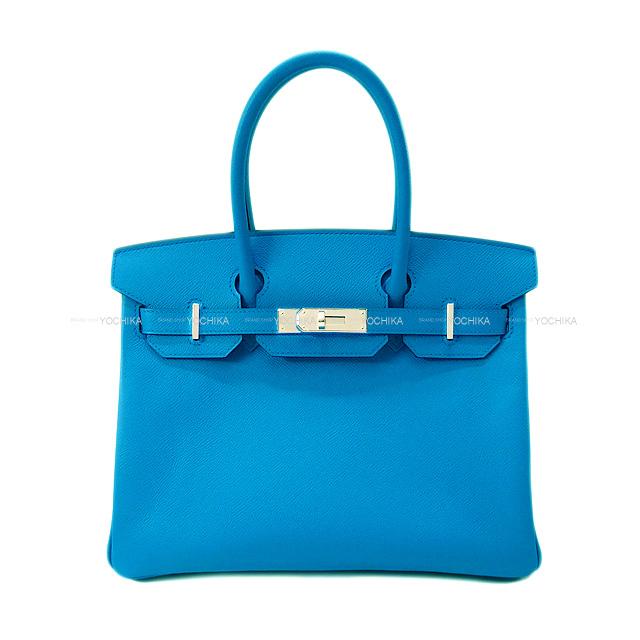 HERMES エルメス ハンドバッグ バーキン30 ブルーフリーダ エプソン シルバー金具 新品