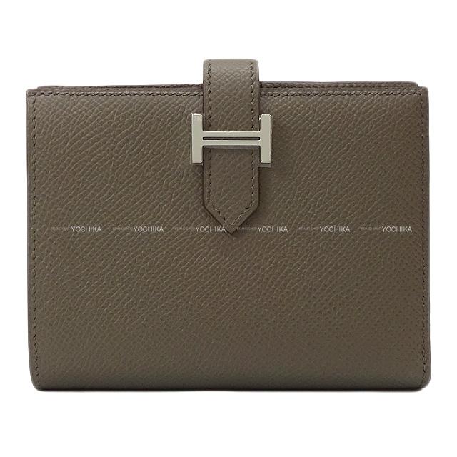 HERMES エルメス 財布 ベアンコンパクト エタン エプソン ローズゴールド金具 新品