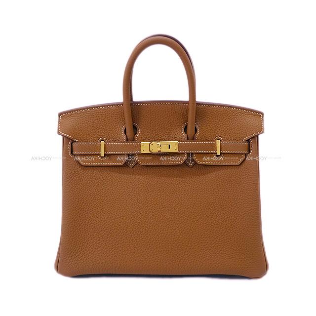 HERMES エルメス ハンドバッグ バーキン25 ゴールド トゴ ゴールド金具 新品