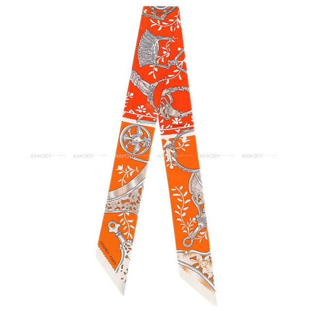 エルメス ツイリー スカーフ "鐙 リミックス" グリスXアシエXルージュXジョーヌXジョーヌ 新品未使用