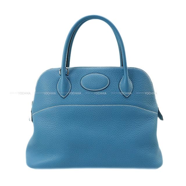 HERMES エルメス ハンドバッグ ボリード31 ブルージーン トリヨン シルバー金具 新品同様【中古】