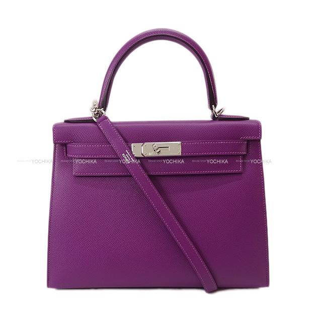 HERMES エルメス ハンドバッグ ケリー28 外縫い ローズアザレ エプソン シルバー金具 新品