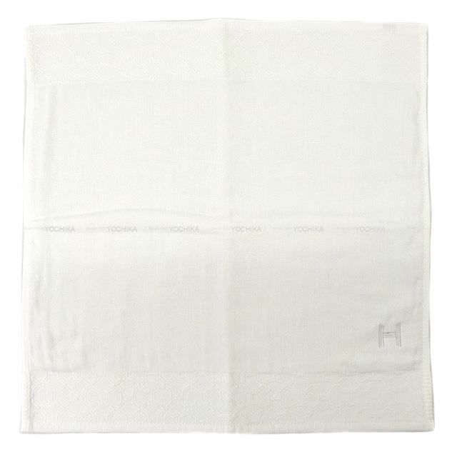 HERMES エルメス ハンドタオル "QUARTZ" 白(ホワイト) コットン100%