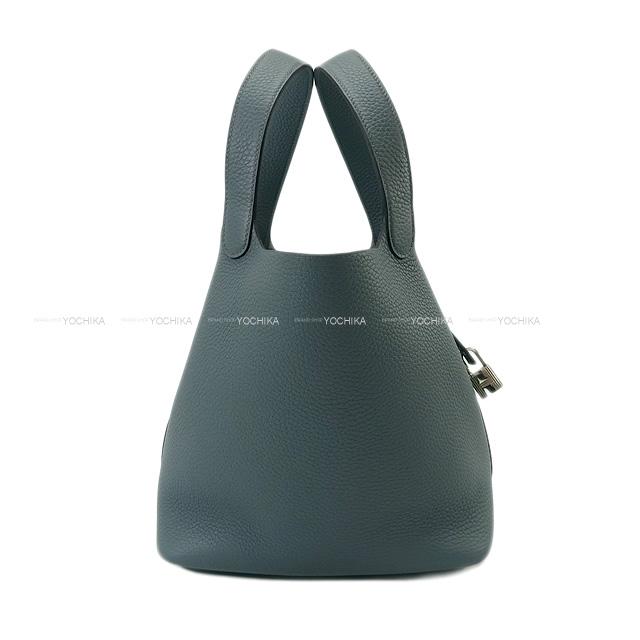 HERMES エルメス ハンドバッグ ピコタンロック 22 MM ブルーオラージュ トリヨン シルバー金具 新品