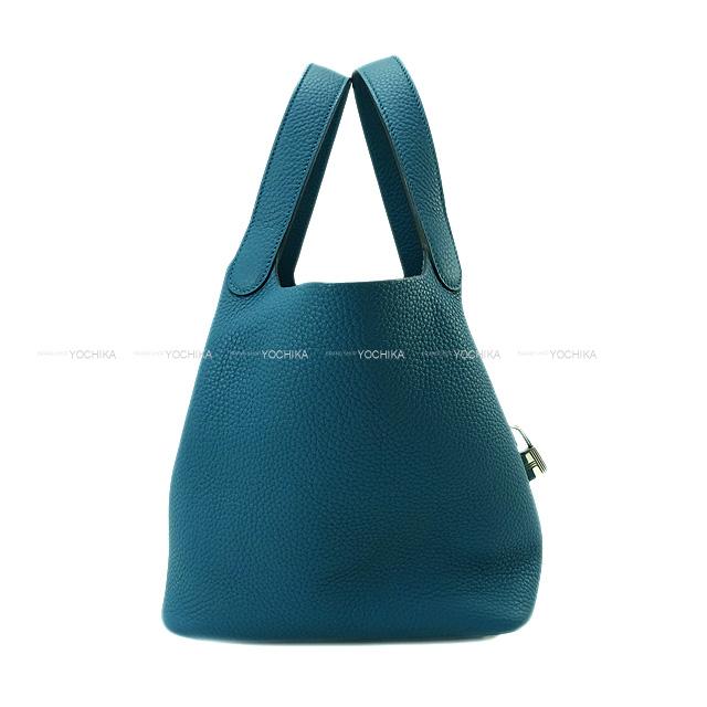 HERMES エルメス ハンドバッグ ピコタンロック 22 MM ヴェールボスフォール トリヨン シルバー金具 新品