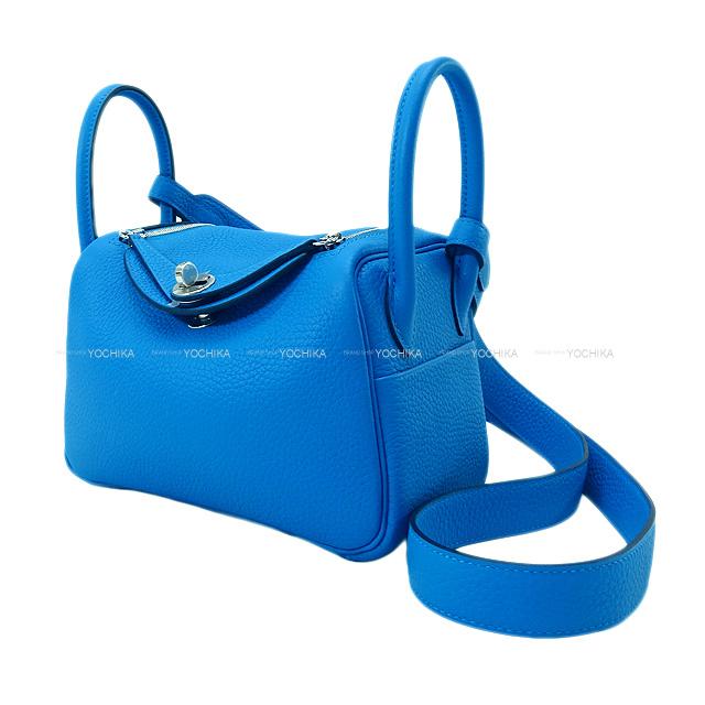 HERMES エルメス 2Way ショルダーバッグ リンディ ミニ 20 ブルーフリーダ トリヨン シルバー金具 新品