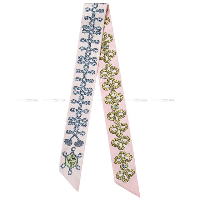 エルメス ツイリー スカーフ "Galons et Brandebourgs" インディゴXローズヴィフ 新品