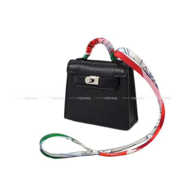 HERMES エルメス ミニミニ バッグチャーム ケリートゥイリー(ツイリー) 黒(ブラック)