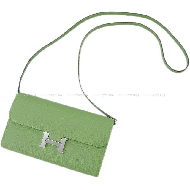 HERMES エルメス 長財布 コンスタンス ウォレット トゥーゴー ロング ヴェールクリケット エプソン シルバー金具 新品