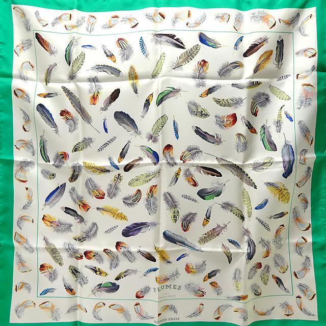 HERMES エルメス ヴィンテージ スカーフ カレ90 "LE TAROT" オリーブ系 シルク 新品同様【中古】