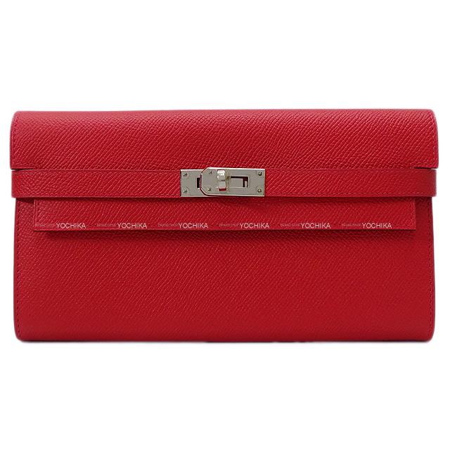 HERMES エルメス 長財布 ケリーウォレット ロング ブルーゼフィール エプソン シルバー金具 新品未使用