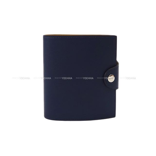 HERMES エルメス ノート 手帳 カバー ユリス ミニ ブルーインディゴ/セサミ スイフト シルバー金具 新品