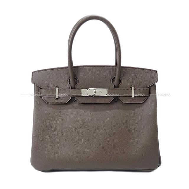 HERMES エルメス ハンドバッグ バーキン30 エタン エプソン シルバー金具 新品同様【中古】