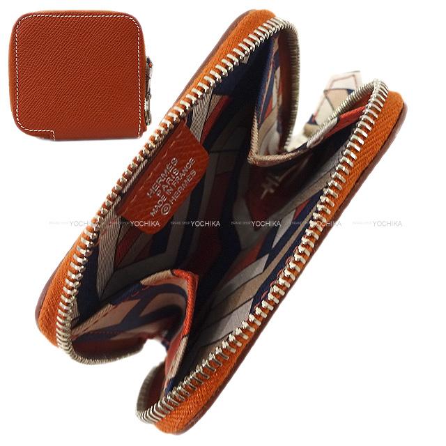 HERMES エルメス アザップ シルクイン コンパクト ミニ 財布 "カレ・アン・ブックル" ブリック エプソン 新品未使用