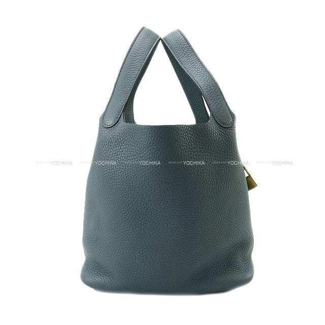 HERMES エルメス ハンドバッグ ピコタンロック 22 MM ブルーオラージュ トリヨン ゴールド金具 新品