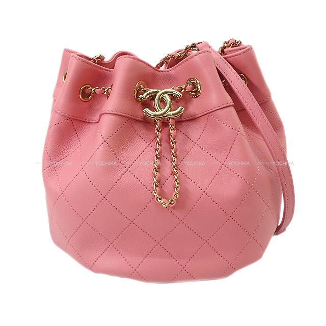 CHANEL シャネル マトラッセ ココマーク 巾着 チェーンショルダーバッグ ピンク  AS1438 展示新品