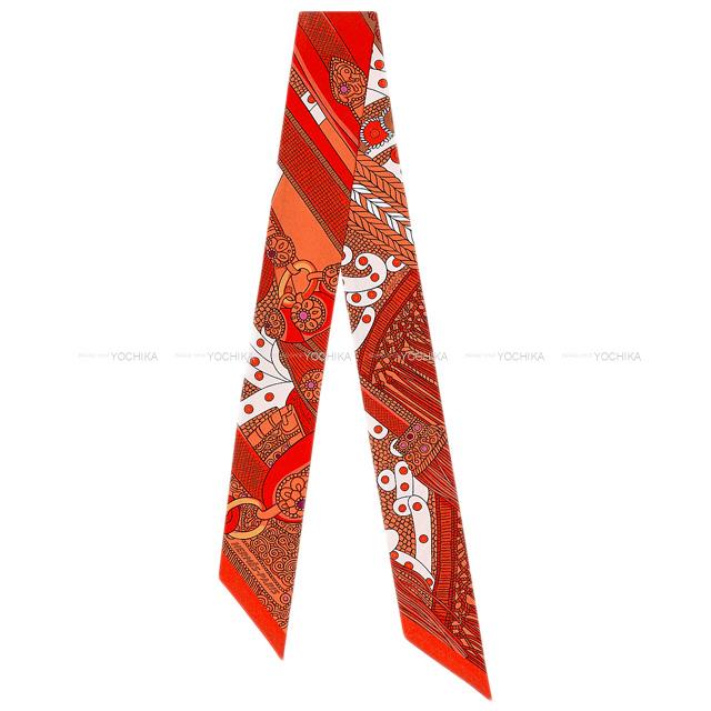 2021年 春夏 新作 HERMES エルメス ツイリー スカーフ "高官の鞍" バーミリオン/クリーム 新品