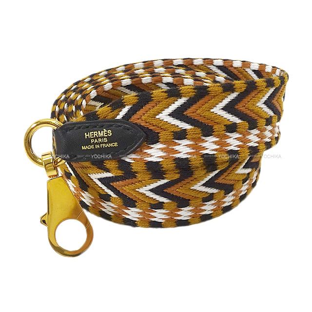 HERMES エルメス  "バンドリエール サングル アレグロ 25mm" ショルダーストラップ 105cm トワル/スイフト