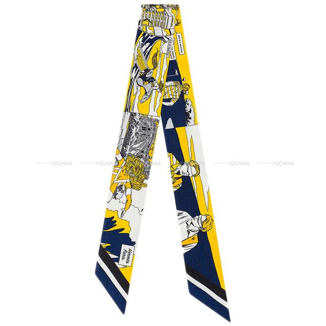 2021年 春夏 新作 エルメス ツイリー スカーフ "WOW" アメコミ風 マリン/ゴールド/白 新品