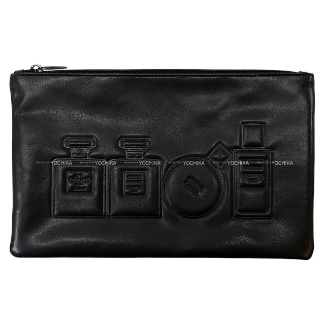 CHANEL シャネル ノベルティ 香水 No.5 コスメ ポーチ 黒(ブラック) PUレザー/ポリエステル 新品未使用