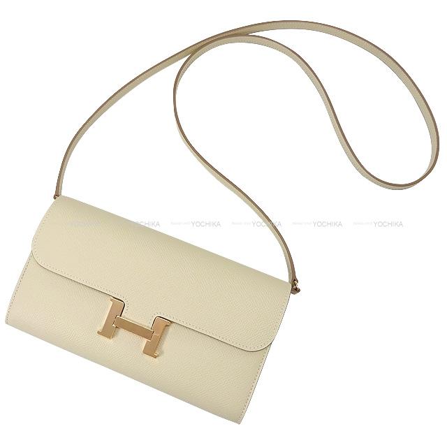 HERMES エルメス 長財布 コンスタンス ウォレット トゥーゴー ロング クレ エプソン ローズゴールド金具 新品