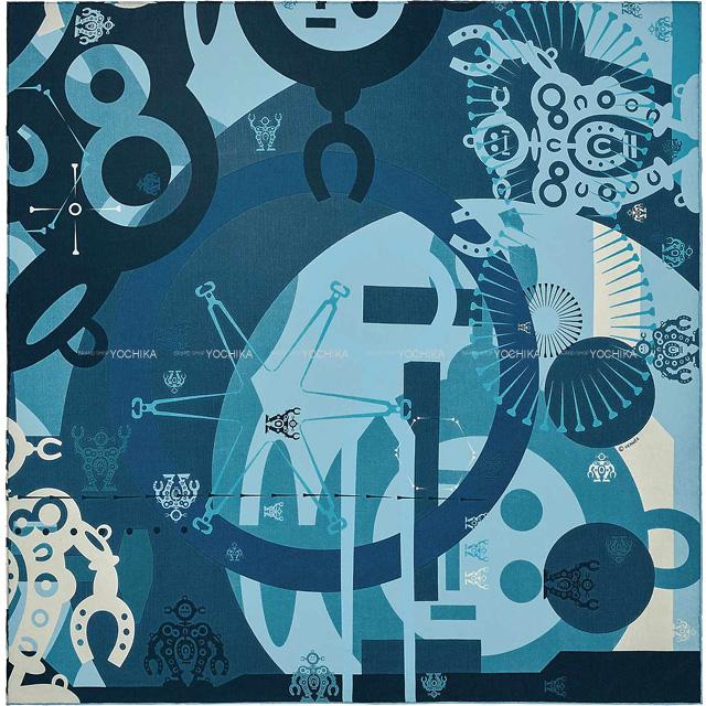 2021年 春夏 新作 HERMES エルメス スカーフ カレH65 "ハローミスターファリエール" シエル 新品