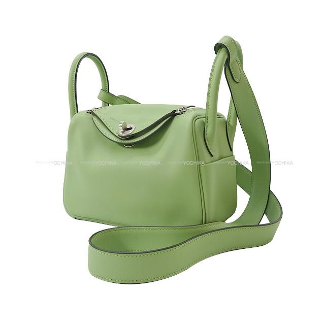 HERMES エルメス 2Way ショルダーバッグ リンディ ミニ 20 ヴェールクリケット スイフト シルバー金具 新品