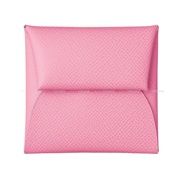 HERMES エルメス コインケース バスティア ピンク エプソン シルバー金具 新品