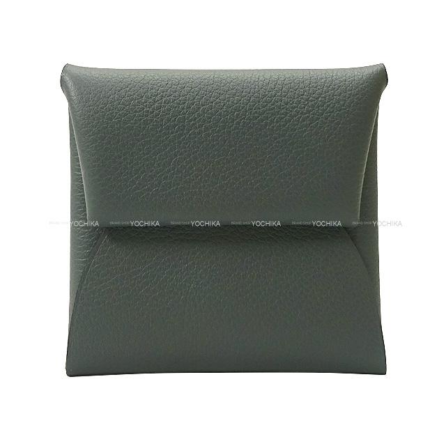 HERMES エルメス バスティア ヴェルソ コインケース ヴェールアマンド/エタン エバーカラー シルバー金具 新品