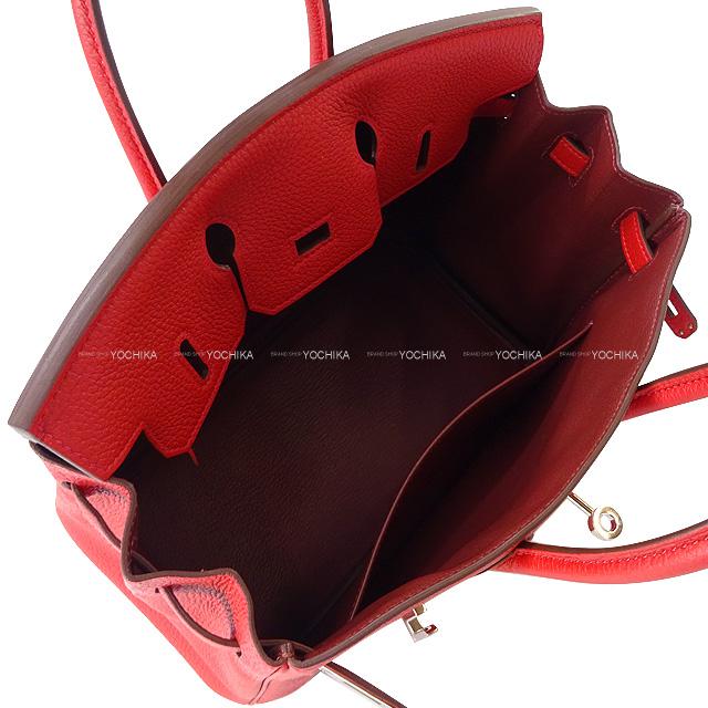 HERMES エルメス ハンドバッグ バーキン25 ヴェルソ ルージュカザック/ルージュアッシュ トゴ シルバー金具 新品