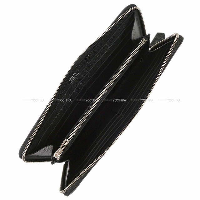 【美品】HERMES アザップロング　上位モデル オールレザー　長財布 黒 HERMES エルメス 長財布 アザップロング 黒(ブラック) エプソン