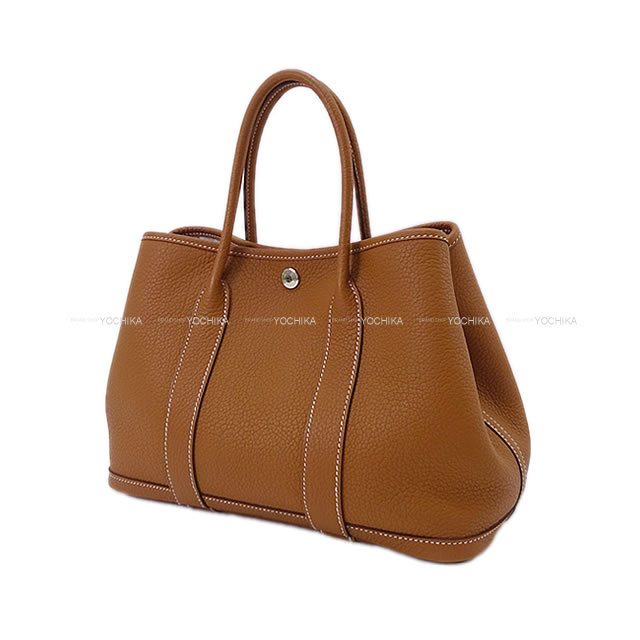 HERMES／エルメス ガーデンパーティTPM トワルオフィシェ/レザー 