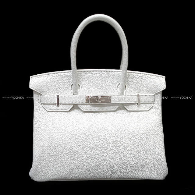 HERMES エルメス ハンドバッグ バーキン30 白 ホワイト トリヨン シルバー金具 新品