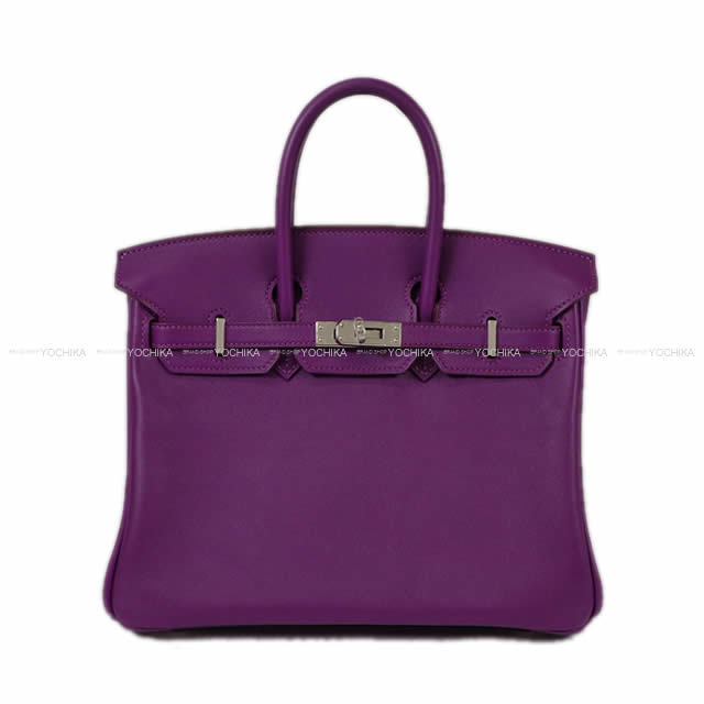 HERMES エルメス バッグ バーキン25 アネモネ スイフト シルバー金具 新品