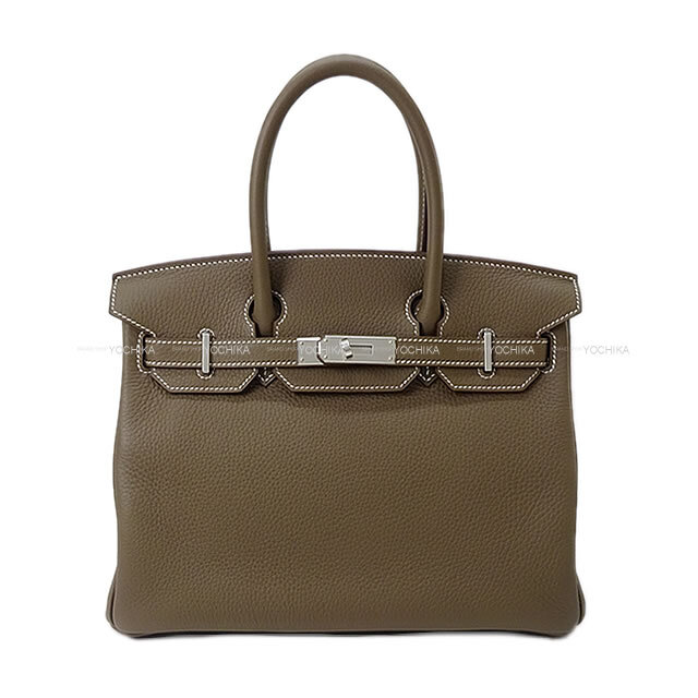 HERMES エルメス ハンドバッグ バーキン30 エトープ(エトゥープ) トリヨン シルバー金具 新品