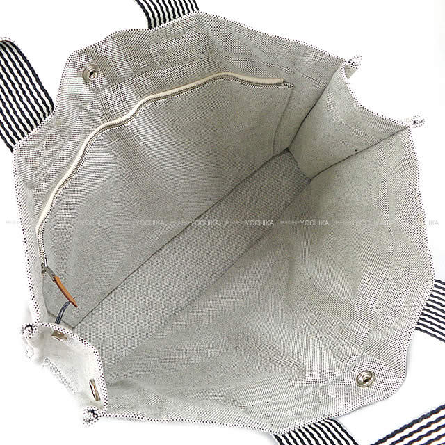 HERMES エルメス トートバッグ ニューフールトゥ MM グレー コットン 