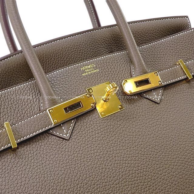 HERMES エルメス ハンドバッグ バーキン35 エトープ(エトゥープ) トリヨン ゴールド金具 新品