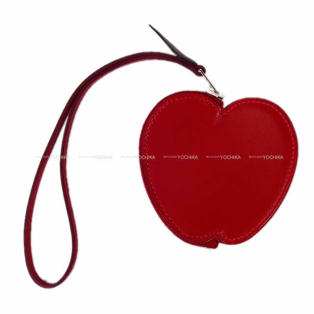 HERMES エルメス コインケース "トゥッティ フルッティ ポルトモネ ポム" アップル ルージュヴィフ×カノピ ヴォータデラクト 新品未使用