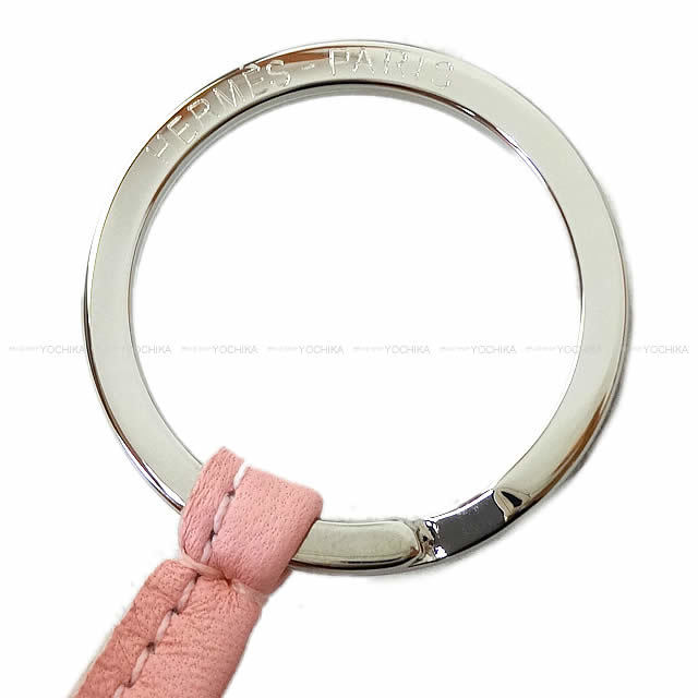 HERMES エルメス フリンジ キーホルダー カルメン トリコロール ローズ