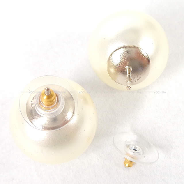 CHANEL シャネル ピアス ココマーク ビッグパール シャンパンゴールド  