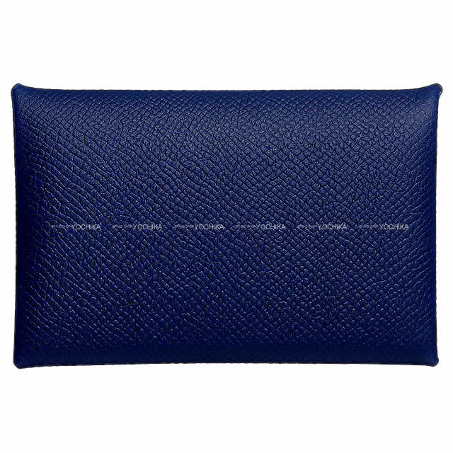 HERMES エルメス カードケース Calvi(カルヴィ) ブルーサフィール エプソン 新品