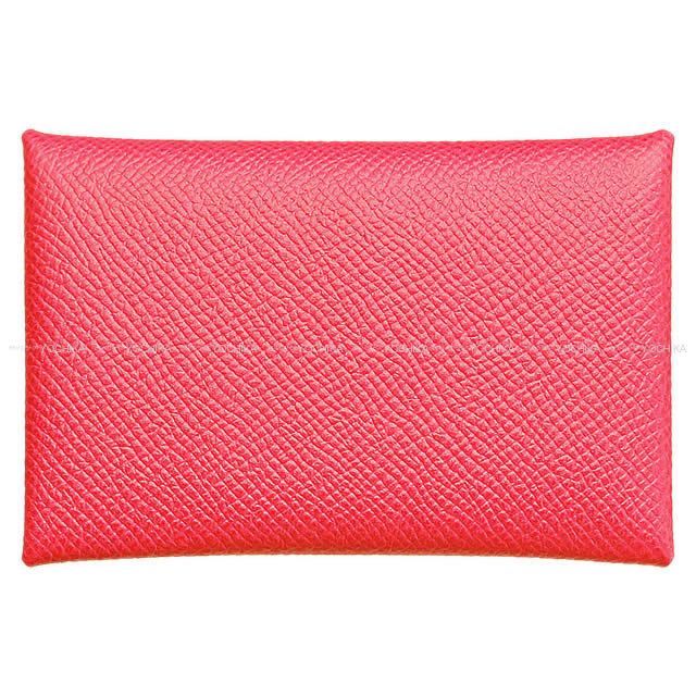 HERMES エルメス カードケース Calvi(カルヴィ) ローズアザレ エプソン シルバー金具 新品未使用